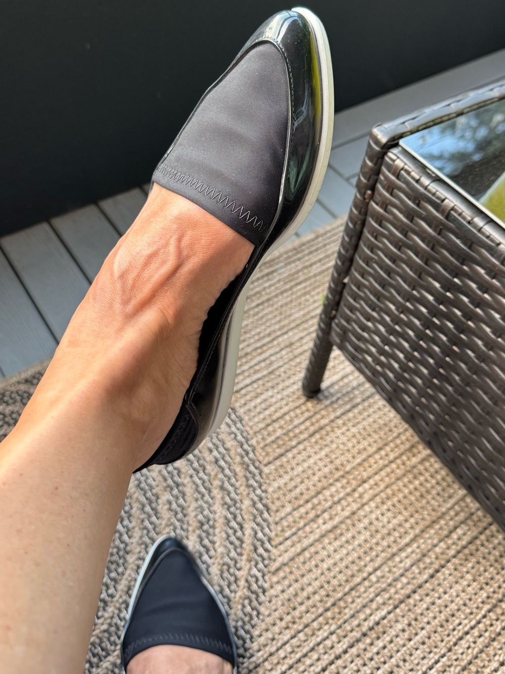 Melissa Black Pointed Toe Loafers | Jelly PVC Slip-On Flats | Size 10